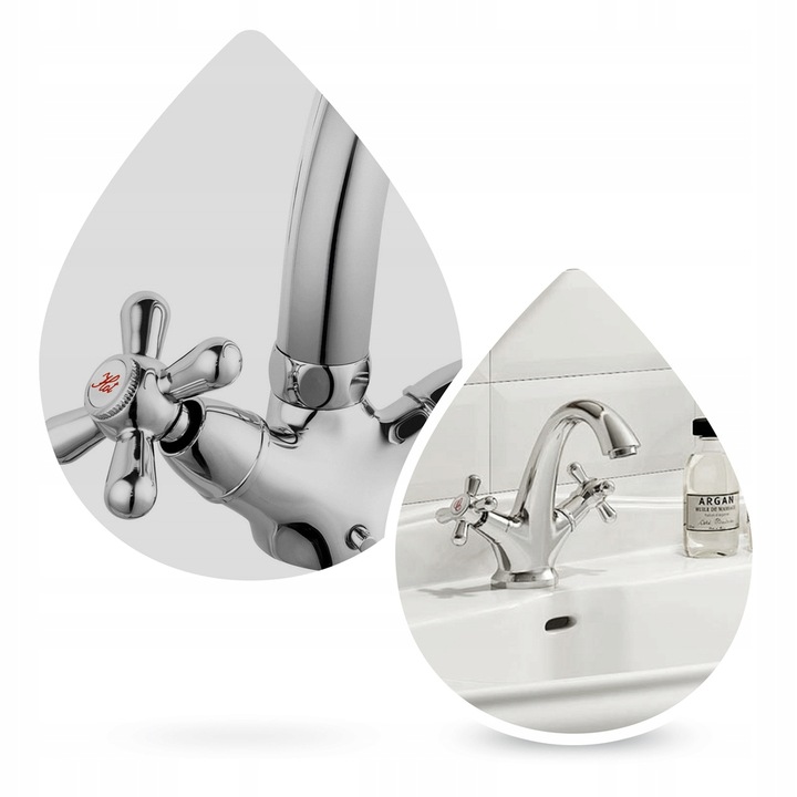 2X POKRĘTŁO KUREK UCHWYT BATERII KRANU RETRO POKRĘTŁA GŁOWICE