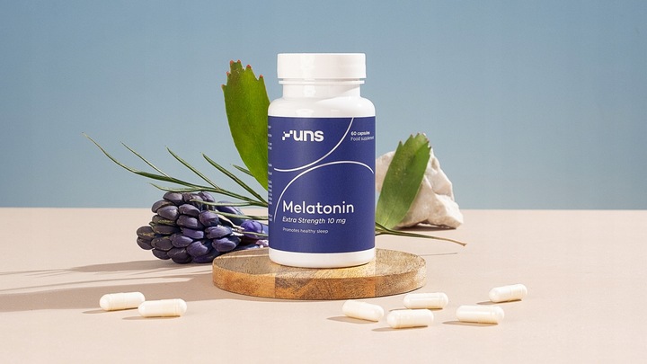 UNS MELATONIN 10 mg MOCNA MELATONINA 60 kaps.