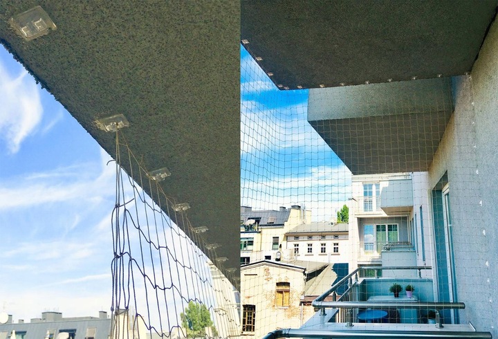 SIATKA DLA KOTA NA BALKON Z DRUCIKIEM ZESTAW 2 x 5