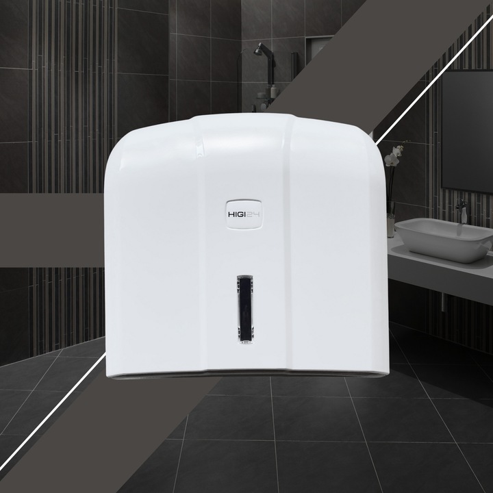 Pojemnik Dozownik Podajnik ręczniki papierowe ZZ Biały Naścienny ATEST PZH