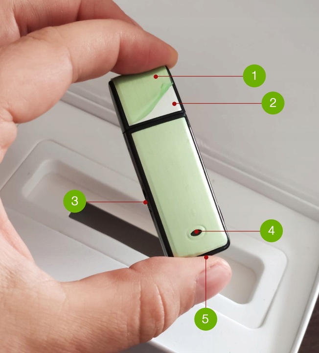 Profesjonalny MINI Dyktafon Cyfrowy PENDRIVE Podsłuch Szpiegowski SPY