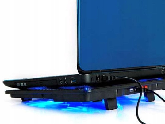 PODSTAWKA CHŁODZĄCA POD LAPTOPA LED CICHA USB WIATRAK 140mm DO 15,6"