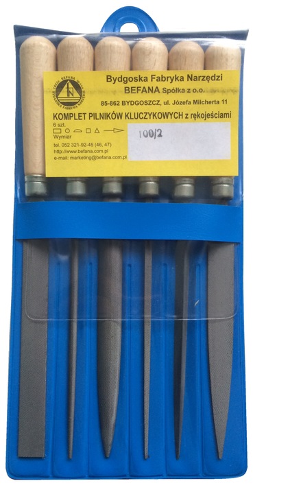 BEFANA Zestaw pilników do metalu kluczykowe Polski