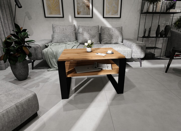 Stolik kawowy ława stół retro loft pokój salon gabinet dąb wotan