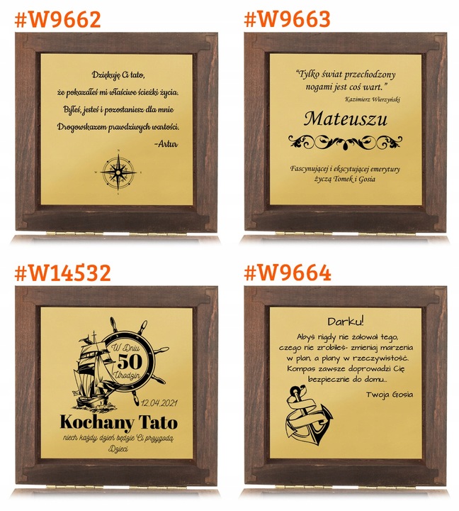 MOSIĘŻNY KOMPAS zegar słoneczny Prezent URODZINY EMERYTURA szkatułka GRAWER