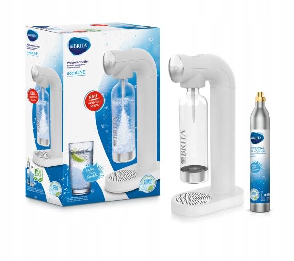 Saturator Brita SodaOne biały + BUTELKA + NABÓJ CO2