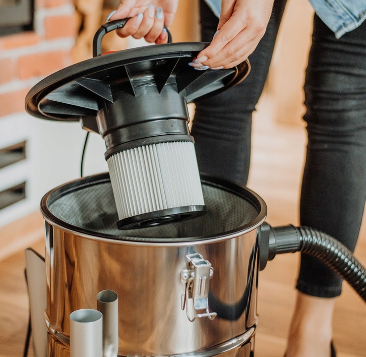 ODKURZACZ PRZEMYSŁOWY 2000W SUCHO DO KOMINKA GRUZU POPIOŁU DMUCHAWA