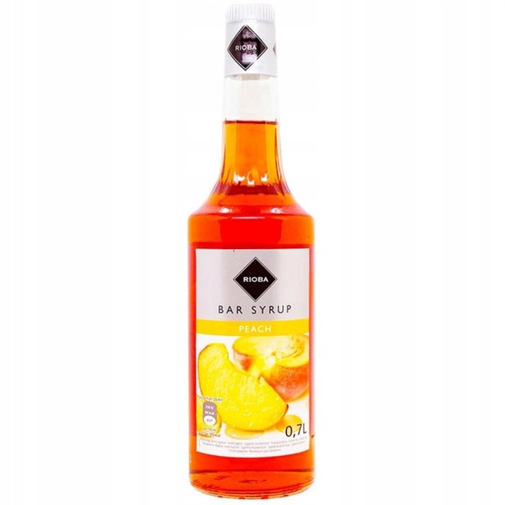 Syrop barmański Rioba peach brzoskwinia duży 700ml