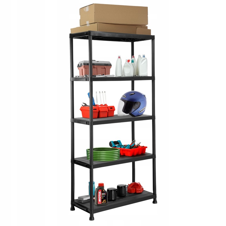 REGAŁ MAGAZYNOWY PLASTIKOWY DO GARAŻU PIWNICY SPIŻARNI MOCNY 5 PÓŁEK