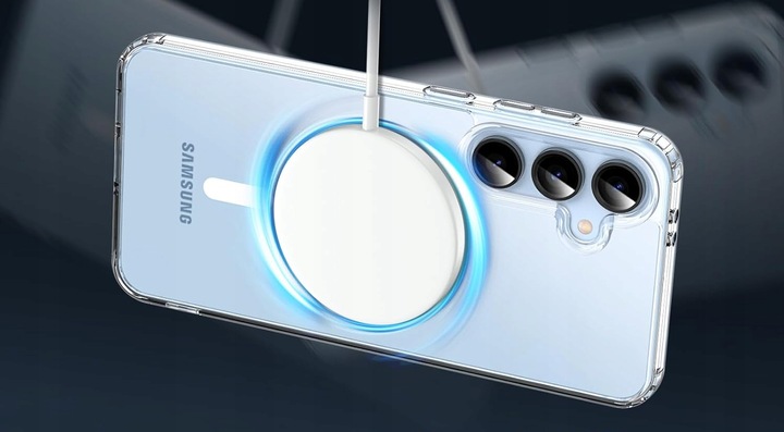 Etui do SAMSUNG Galaxy S25 5G do MagSafe WZMACNIANE 360° CLEAR CASE + SZKŁO