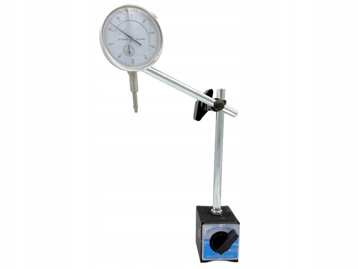 CZUJNIK ZEGAROWY+ STATYW MAGNETYCZNY DO SPRAWDZANIA BICIA TARCZ HAMULCOWYCH