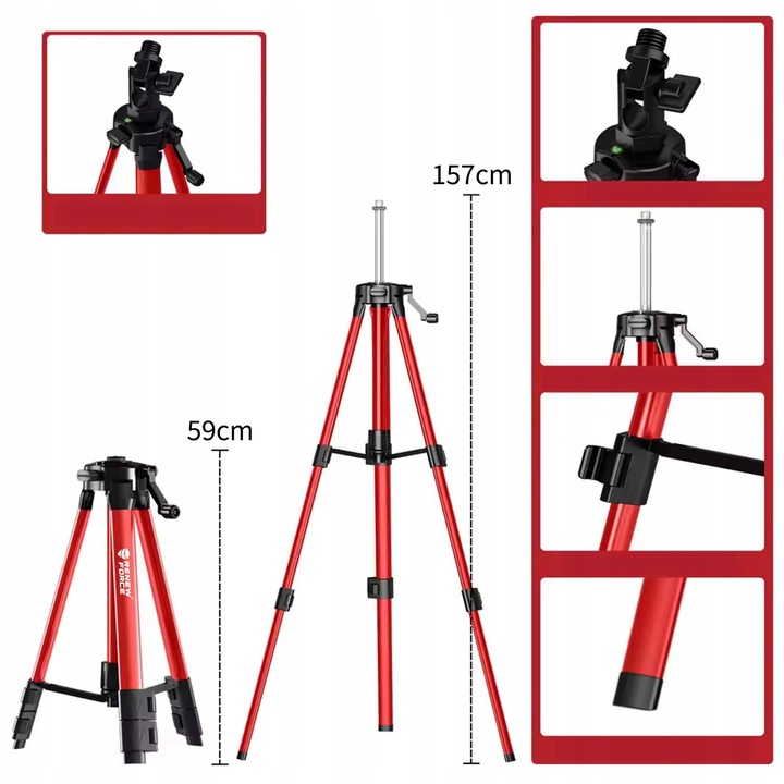 STATYW DO LASERA KRZYŻOWEGO POZIOMICY 157 cm 5/8" TRÓJNÓG TRIPOD