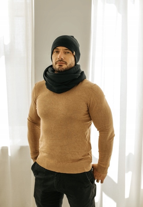 Betlewski Ciepły komin męski zimowy komfortowy wygodny materiał modny