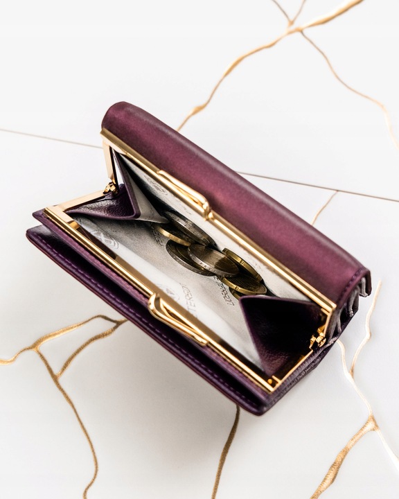 Portfel damski ze skóry Peterson modny skórzany z RFID STOP na prezent