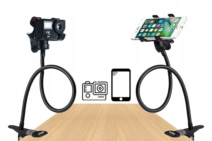 UNIWERSALNY UCHWYT NA TELEFON kamerę 360 PAŁĄK Z KLIPSEM DO BLATU Webski