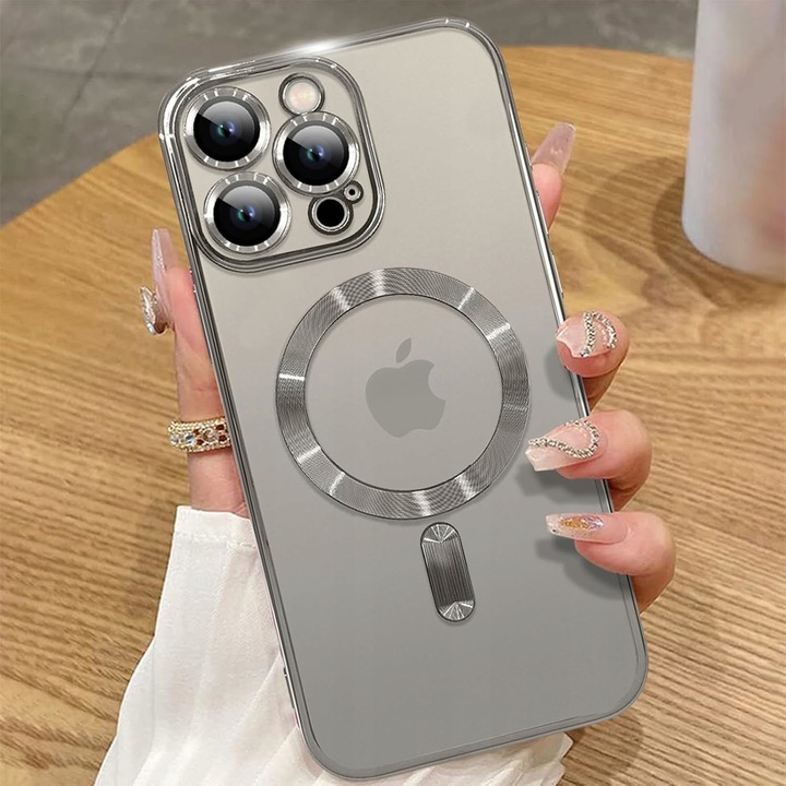 Etui do iPhone 16 Pro tytan szary natural case do MagSafe ochrona aparatów