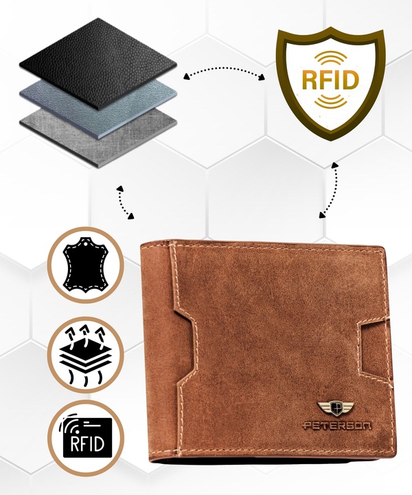 PETERSON mały portfel etui na karty RFID prezent