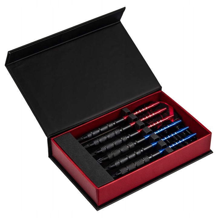 Matepro DUŻY ZESTAW DO GRY W DARTA 6x RZUTKI LOTKI DART SOFT TIPS + PORTFEL