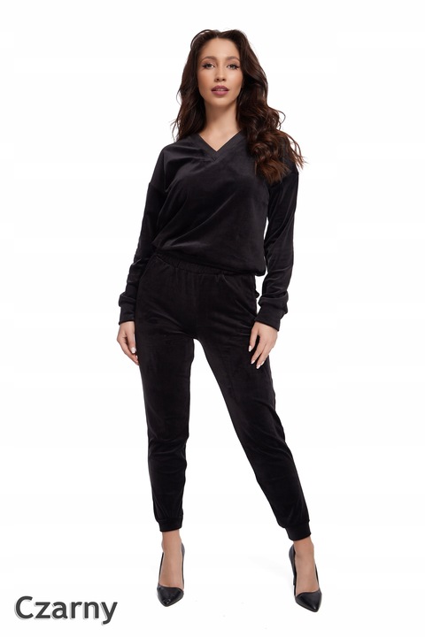 248_ M/38 _WELUROWY DRES BLUZA_SPODNIE