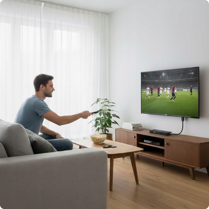 TUNER DEKODER DVB-T2TV NAZIEMNEJ DEKO TV MINI HEVC HDMI PILOT