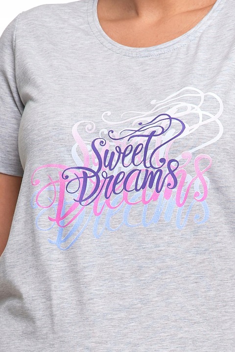 KOSZULA NOCNA z napisem do kolan krótki rękaw Moraj rozmiar M