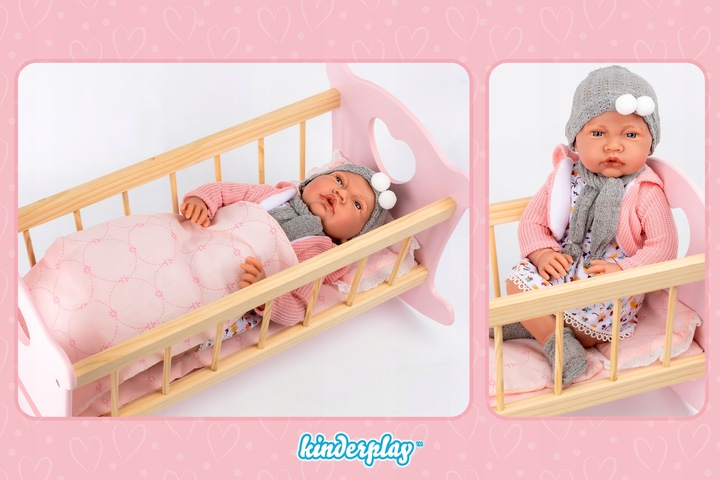 LALKA BOBAS DUŻA INTERAKTYWNA REALISTYCZNA SMOCZEK KINDERPLAY MÓWI 41CM