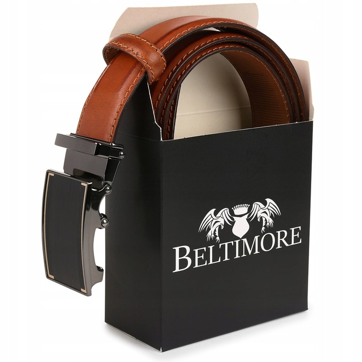 Pasek męski skórzany do spodni automat Beltimore