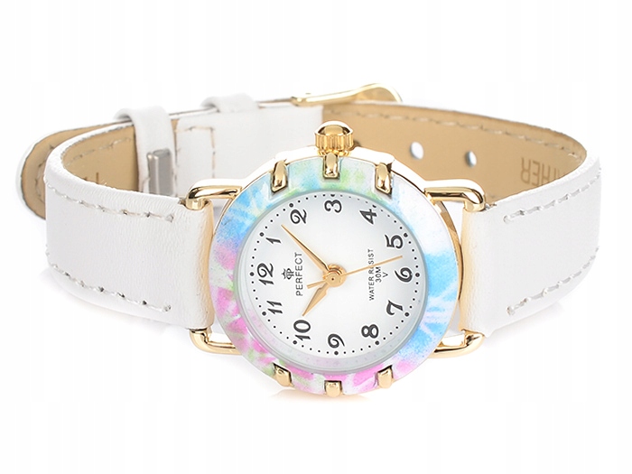 Zegarek PERFECT dla dziewczynki NA KOMUNIĘ biały prezent komunijny kwarcowy