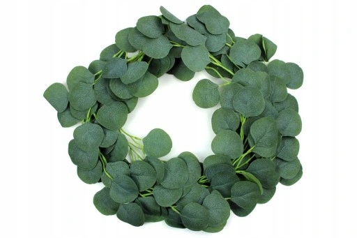 Girlanda Eukaliptus Bluszcz Sztuczne Zielone Listki Komunia Wesele 2 Metry