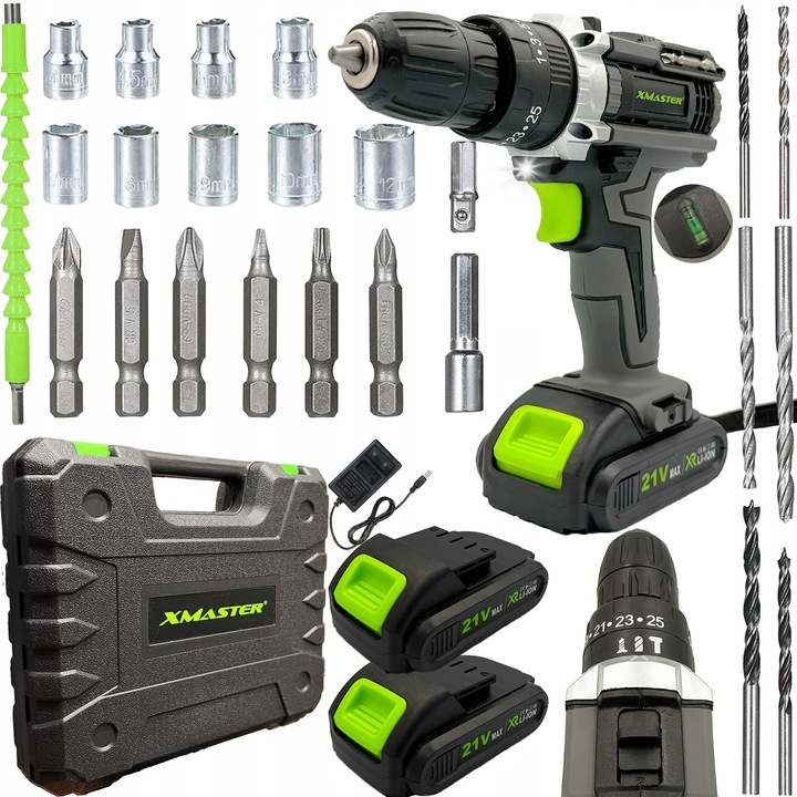 UDAROWA WIERTARKO WKRĘTARKA AKUMULATOROWA BITY NASADKI WALIZKA ZESTAW