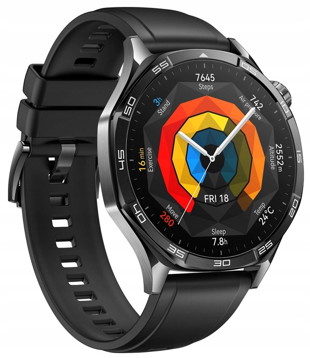 Huawei Watch GT 5 Active 46mm Amoled NFC GPS IP69K Czarny (PL)