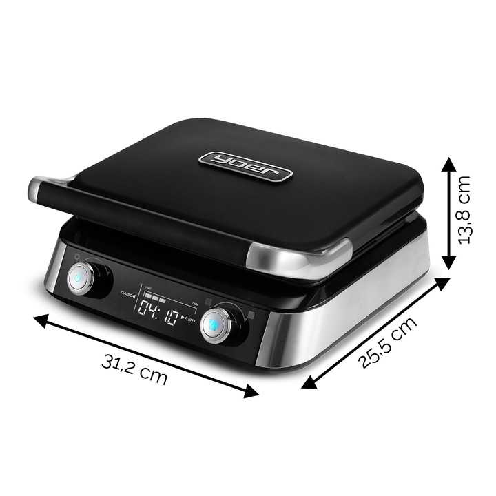 Gofrownica Yoer 2 duże gofry +5 automatycznych prog. + Regulacja