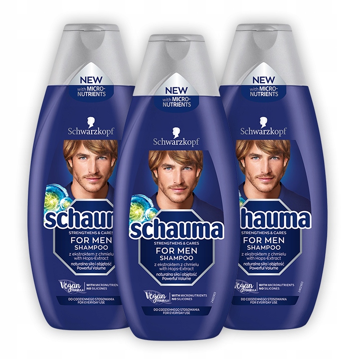 Schauma Men Szampon do Włosów 400ml x 3