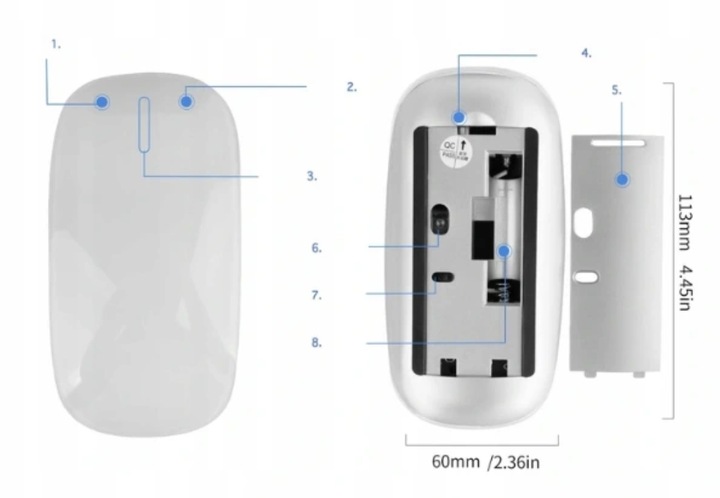 MYSZ BLUETOOTH DO APPLE MAC MACBOOK IPAD IPHONE