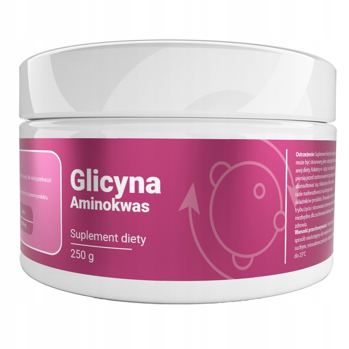 GLICYNA aminokwas w proszku DOBRY SEN, PAMIĘĆ, DETOX - 250 g