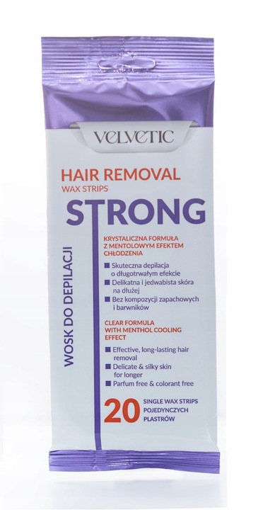 WOSK DO DEPILACJI DLA MĘŻCZYZN VELVETIC STRONG FOR MEN ZESTAW 100 SZTUK