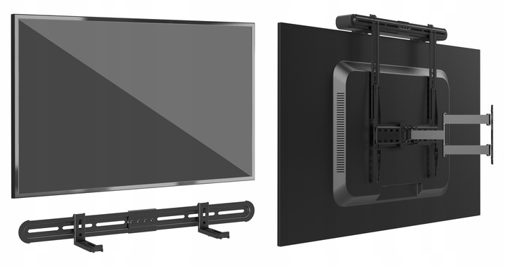 Uchwyt do Głośnika typu Soundbar pod i nad Telewizor Uniwersalny