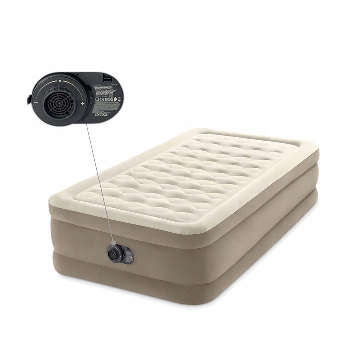 Materac Dmuchany Jednoosobowy Łóżko z Pompką 230V Intex 64426ND MODEL 2024