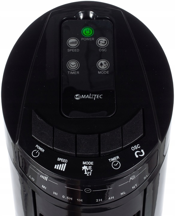 WENTYLATOR STOJĄCY KOLUMNOWY WIATRAK PODŁOGOWY OSCYLACJA TIMER LED