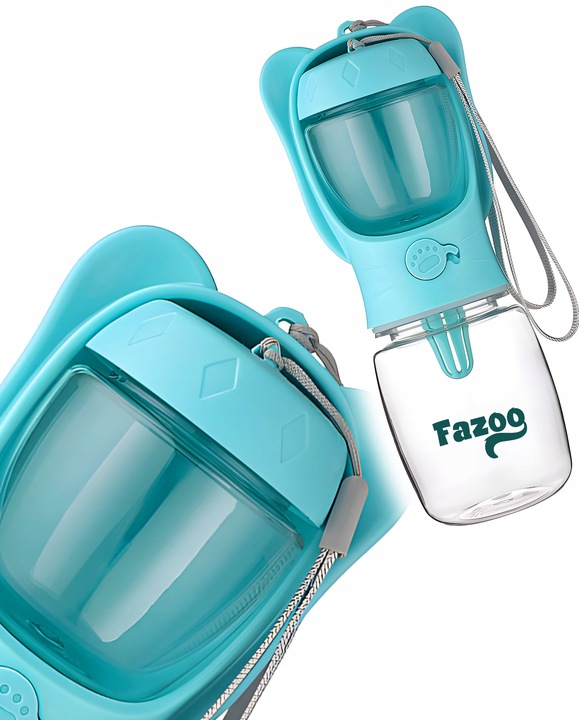 Butelka na Wodę Karmę dla Psa Poidło 2w1 Bidon Turystyczny Miseczka Podróż