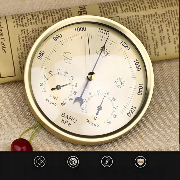 130mm okrągła Barometr ścienny Termometr Higrometr wilgotność Stacja