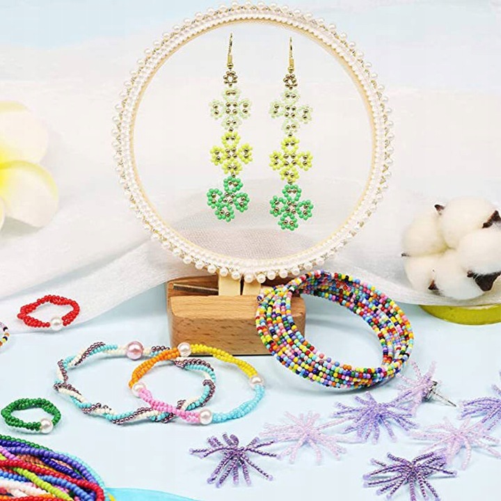 Zestaw do Robienia Tworzenia Bransoletek Koraliki Literki Akcesoria 4200 el