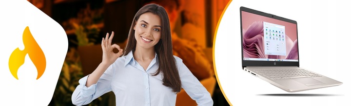 LAPTOP HP 14 N4120 4GB eMMC WINDOWS 11 MEGA PORĘCZNY RÓŻOWY ROSE PINK