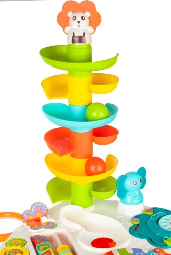 STOLIK INTERAKTYWNY EDUKACYJNY ZJEŻDŻALNIA PIŁEK PIŁECZKI PIANINKO PAPUGA