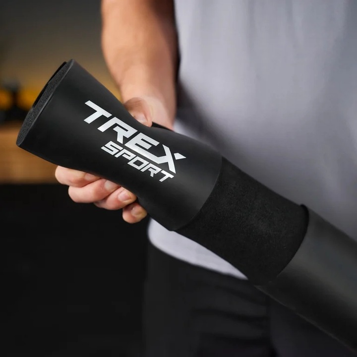 Zestaw 3w1 pianka osłona ochraniacz na sztangę gryf pasy zaciski Trex