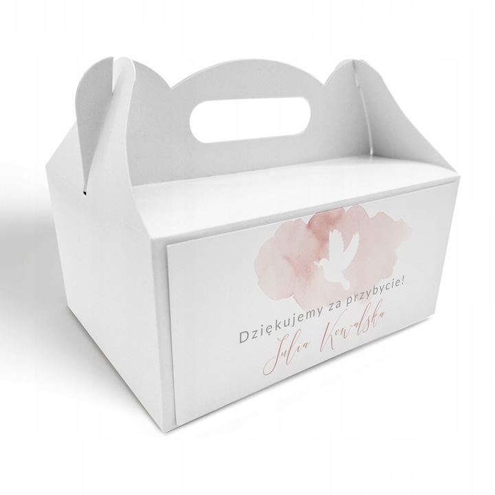 Pudełko na ciasto 10szt Personalizacja Podziękowanie 1 Komunia Święta WZORY