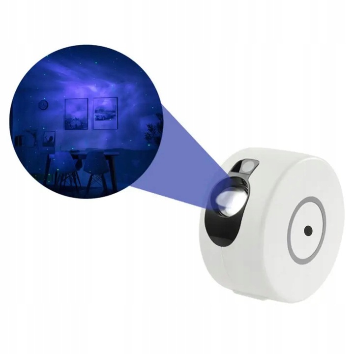 LAMPKA NOCNA LED PROJEKTOR GWIAZD NIEBA STAR LASEROWY Z GŁOŚNIKIEM + PILOT