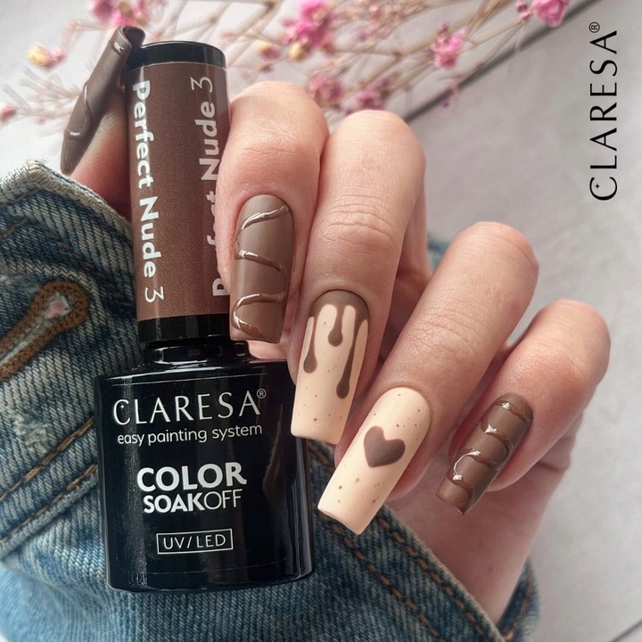 CLARESA PERFECT NUDE 1-8 LAKIER HYBRYDOWY ZESTAW KOLEKCJA BEŻE TPO FREE