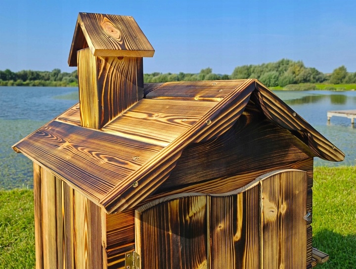 WĘDZARNIA DREWNIANA DOMOWA OGRODOWA WĘDZARNIK PALENISKO RURY GOTOWY ZESTAW