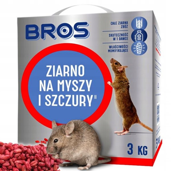 TRUTKA Ziarno na myszy i szczury BROS 3 kg SILNE